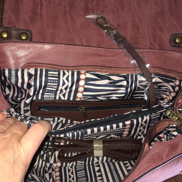 Boutique Large handbag satchel burgundy handbag - Picture 6 of 7